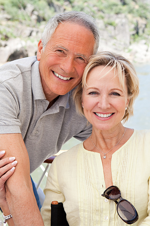 portrait of smiling senior couple